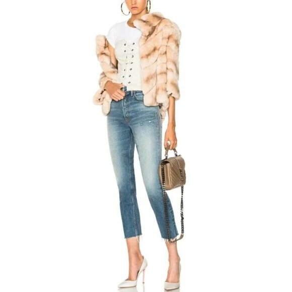 GRLFRND Denim - GRLFRND Karolina High-Rise Skinny Jean in Whole Lotta Love Size 24
